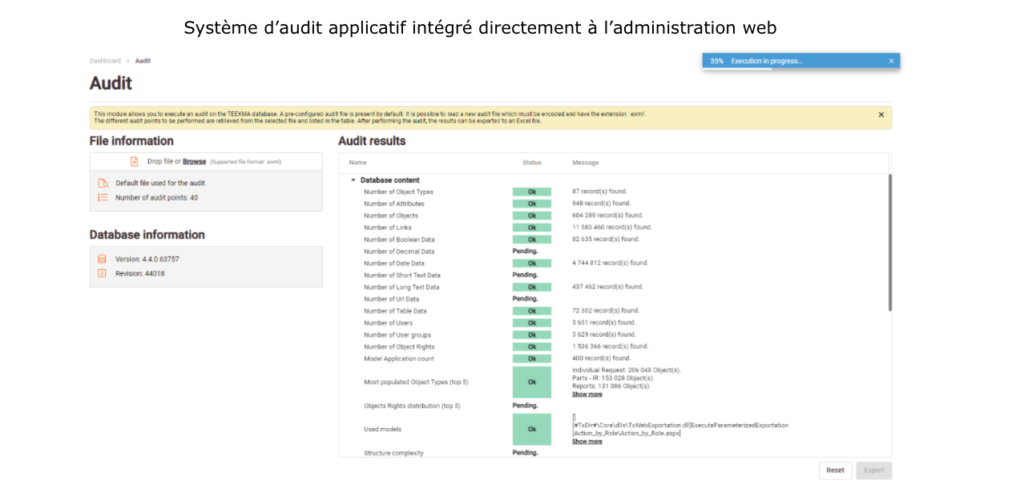 Système d’audit applicatif intégré directement à l’administration web