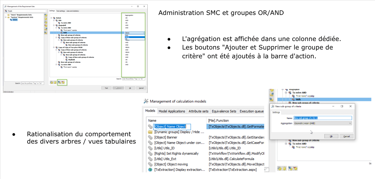 Administration SMC et groupes OR/AND
