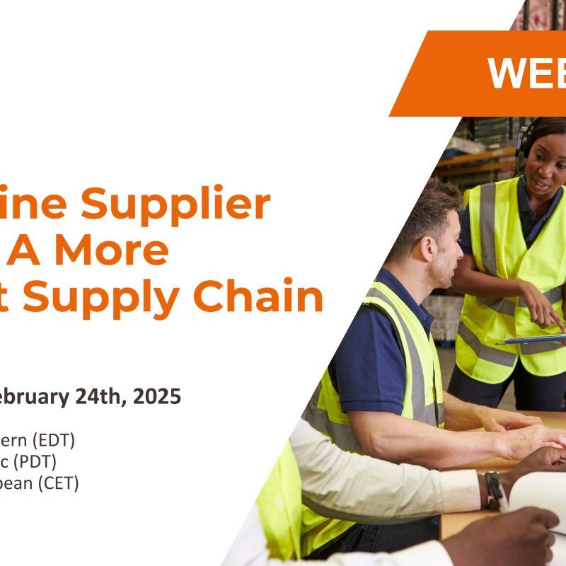 Streamline Supplier Quality Webinar