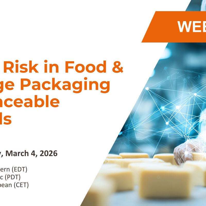 Food and beverage materials webinar